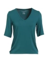 Majestic Filatures Woman T-shirt Deep Teal Size 1 Viscose, Elastane In Green