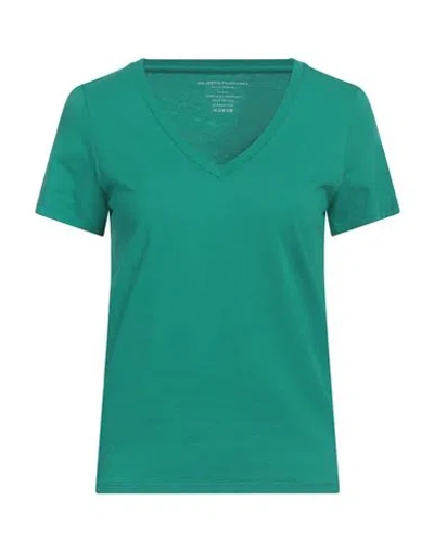 Majestic Filatures Woman T-shirt Emerald Green Size 1 Cotton