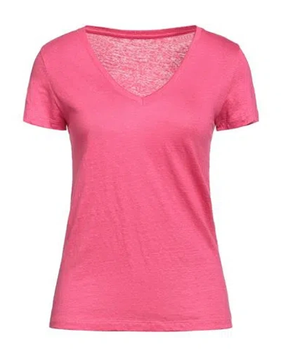 Majestic Filatures Woman T-shirt Fuchsia Size 1 Linen, Elastane