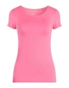 Majestic Filatures Woman T-shirt Fuchsia Size 1 Viscose, Elastane In Pink