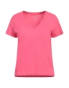 Majestic Filatures Woman T-shirt Fuchsia Size 4 Cotton In Pink