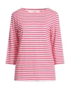 Majestic Filatures Woman T-shirt Fuchsia Size 4 Linen, Elastane In Pink
