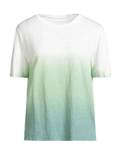 Majestic Filatures Woman T-shirt Green Size 1 Cotton, Linen