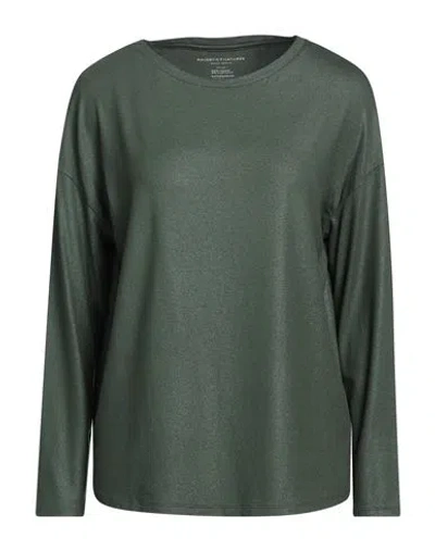 Majestic Filatures Woman T-shirt Green Size 1 Viscose, Elastane