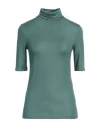 Majestic Filatures Woman T-shirt Green Size 3 Viscose, Elastane