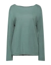 Majestic Filatures Woman T-shirt Green Size 4 Cotton, Cashmere