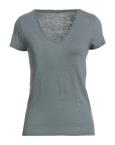 Majestic Filatures Woman T-shirt Grey Size 1 Linen, Elastane