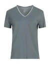 Majestic Filatures Woman T-shirt Grey Size 1 Lyocell, Cotton, Swarovski Crystal In Grey