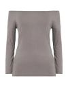 Majestic Filatures Woman T-shirt Grey Size 1 Viscose, Elastane In Gray