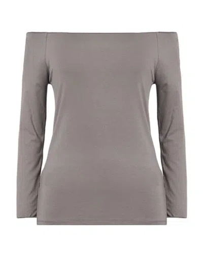Majestic Filatures Woman T-shirt Grey Size 1 Viscose, Elastane In Gray