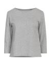 Majestic Filatures Woman T-shirt Grey Size 2 Cotton