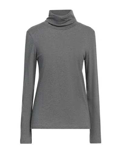 Majestic Filatures Woman T-shirt Grey Size 3 Cotton, Cashmere