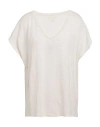 Majestic Filatures Woman T-shirt Ivory Size 1 Linen, Cotton