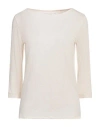 Majestic Filatures Woman T-shirt Ivory Size 1 Linen, Elastane In White