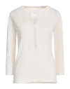 Majestic Filatures Woman T-shirt Ivory Size 1 Lyocell, Cotton In White