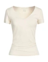 Majestic Filatures Woman T-shirt Ivory Size 1 Viscose, Elastane In White