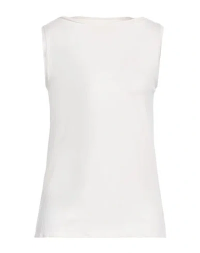 Majestic Filatures Woman Tank Top Ivory Size 3 Viscose, Elastane In White