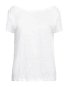 Majestic Filatures Woman T-shirt Ivory Size 4 Linen, Elastane In White