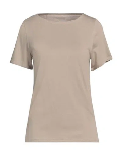 MAJESTIC MAJESTIC FILATURES WOMAN T-SHIRT KHAKI SIZE 1 LYOCELL, COTTON