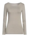 Majestic Filatures Woman T-shirt Khaki Size 1 Viscose, Elastane In Beige