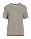 Majestic Filatures Woman T-shirt Light Grey Size 1 Silk, Cotton In Beige