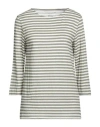 Majestic Filatures Woman T-shirt Khaki Size 4 Linen, Elastane In Beige