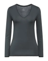 Majestic Filatures Woman T-shirt Lead Size 2 Viscose, Elastane In Grey