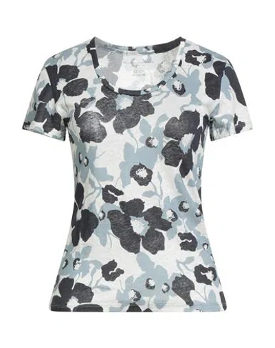 Majestic Filatures Woman T-shirt Light Blue Size 1 Cotton, Linen