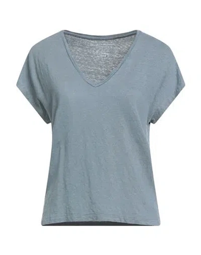 Majestic Filatures Woman T-shirt Light Blue Size 1 Linen, Elastane
