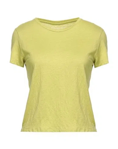 Majestic Filatures Woman T-shirt Light Green Size 1 Linen, Elastane