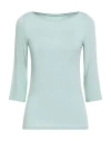 Majestic Filatures Woman T-shirt Light Green Size 1 Viscose, Elastane In Blue