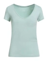 Majestic Filatures Woman T-shirt Light Green Size 1 Viscose, Elastane In Blue