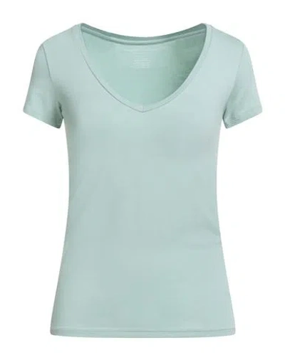 Majestic Filatures Woman T-shirt Light Green Size 1 Viscose, Elastane In Blue