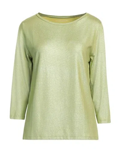 Majestic Filatures Woman T-shirt Light Green Size 3 Viscose, Elastane