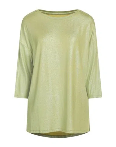 Majestic Filatures Woman T-shirt Light Green Size 4 Viscose, Elastane