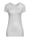 Majestic Filatures Woman T-shirt Light Grey Size 1 Viscose, Elastane In Grey