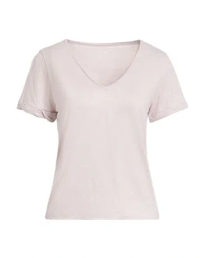 Majestic Filatures Woman T-shirt Light Pink Size 1 Linen, Elastane In Multi