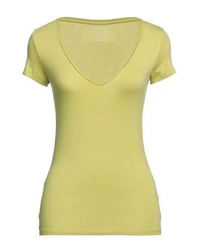 Majestic Filatures Woman T-shirt Lime Green Size 1 Viscose, Elastane