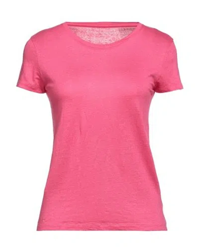 Majestic Filatures Woman T-shirt Magenta Size 1 Linen, Elastane