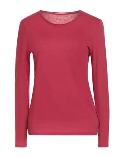 Majestic Filatures Woman T-shirt Magenta Size 2 Organic Cotton, Cashmere In Pink