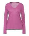 Majestic Filatures Woman T-shirt Mauve Size 1 Cotton, Cashmere In Magenta