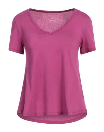 Majestic Filatures Woman T-shirt Mauve Size 1 Organic Cotton In Purple