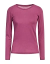 Majestic Filatures Woman T-shirt Mauve Size 1 Cotton, Cashmere In Purple