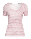 Majestic Filatures Woman T-shirt Mauve Size 2 Viscose, Linen In Purple