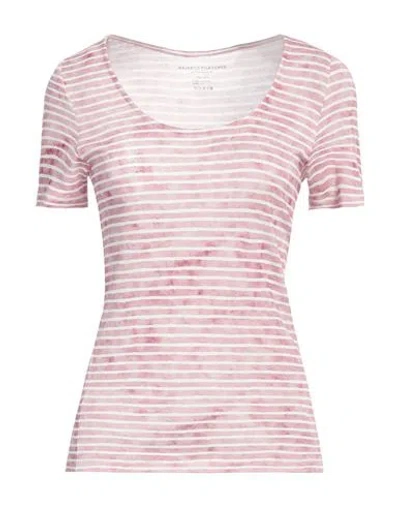 Majestic Filatures Woman T-shirt Mauve Size 2 Viscose, Linen In Purple