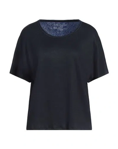 Majestic Filatures Woman T-shirt Midnight Blue Size 1 Linen