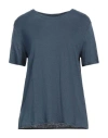 Majestic Filatures Woman T-shirt Midnight Blue Size 4 Linen, Elastane