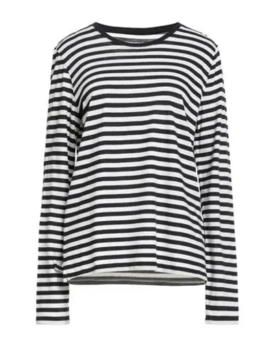 Majestic Filatures Woman T-shirt Midnight Blue Size 4 Organic Cotton, Cashmere In Multi