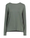 Majestic Filatures Woman T-shirt Military Green Size 1 Viscose, Elastane