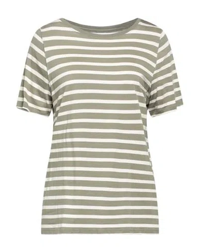 Majestic Filatures Woman T-shirt Military Green Size 3 Lyocell, Cotton